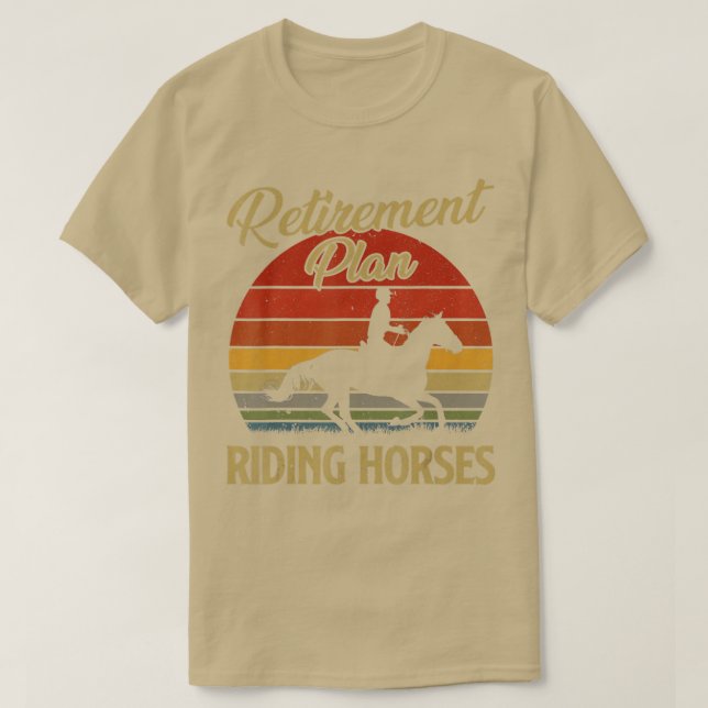 T-shirt Régime De Retraite Équitation Chevaux Cheval Louva (Design devant)