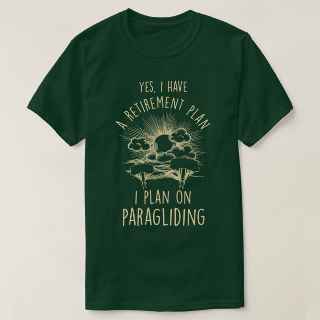 T-shirt Régime de retraite parapente (Design devant)