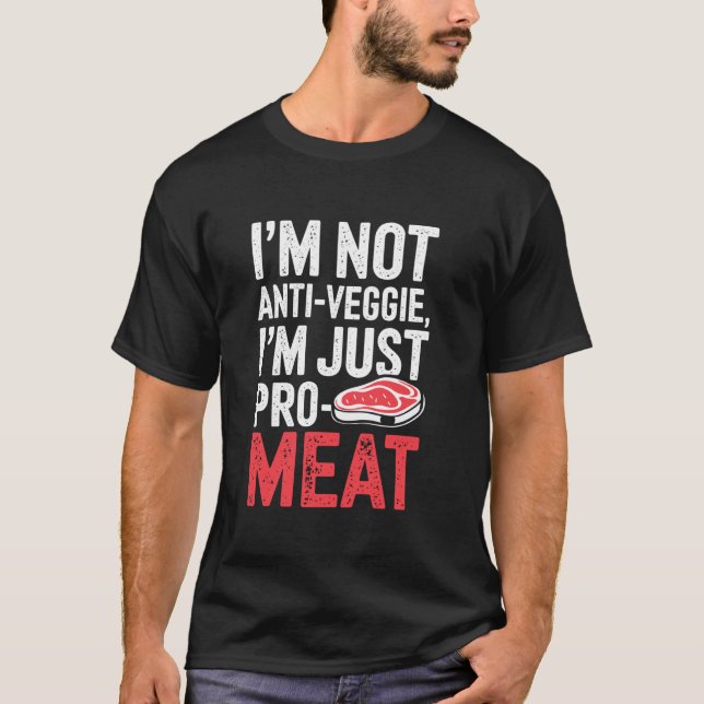 T-shirt Régime de viande tout zéro glucide Funny BBQ (Devant)