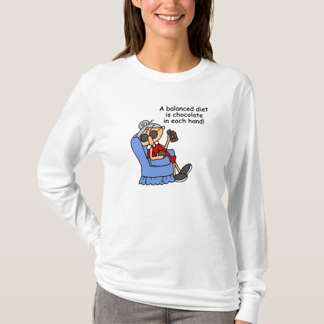 T-shirt Régime équilibré de chocolat (Devant)