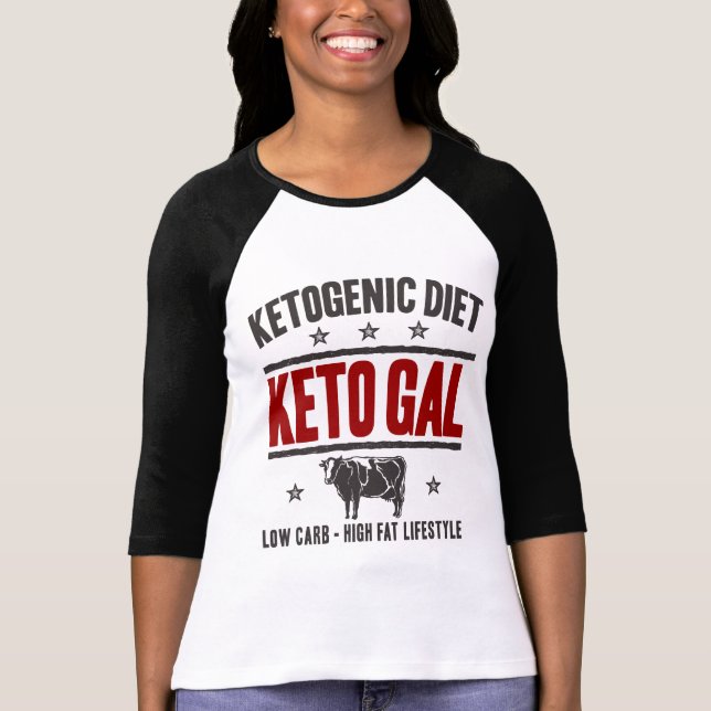 T-shirt RÉGIME KETOGENIC : Cétonique gallon - La vie libre (Devant)