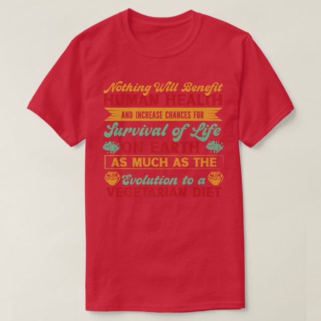 T-shirt Régime végétarien (Design devant)