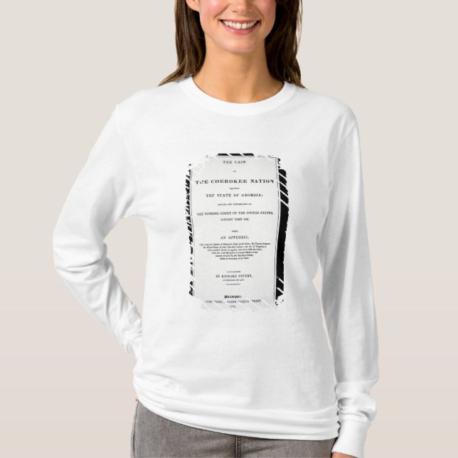 T-shirt région d'Anti-retrait, par nation cherokee, dans (Devant)