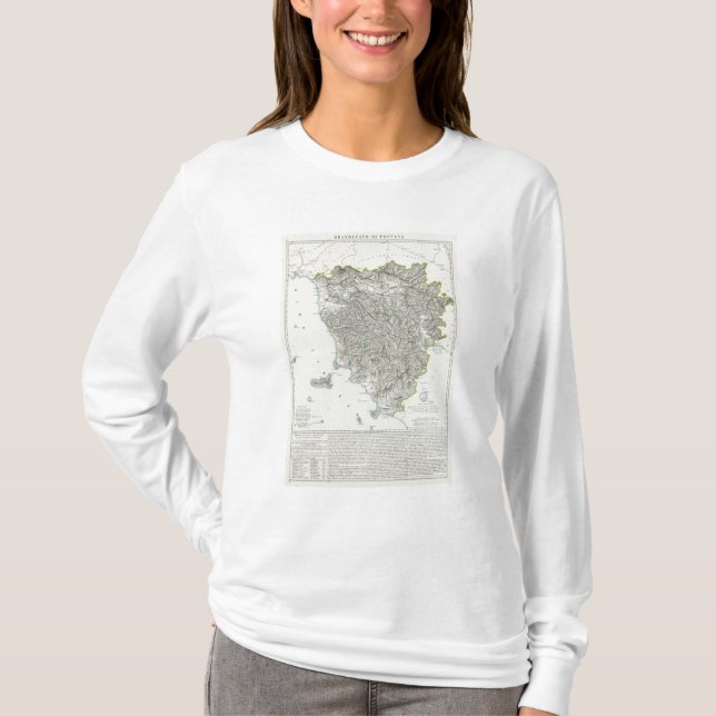 T-shirt Région de la Toscane Italie (Devant)