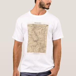 T-shirt Région de passage de TruckeeDonner de topographie