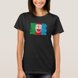 T-shirt Région Ligurie Italie Drapeau italien Gênes Vintag