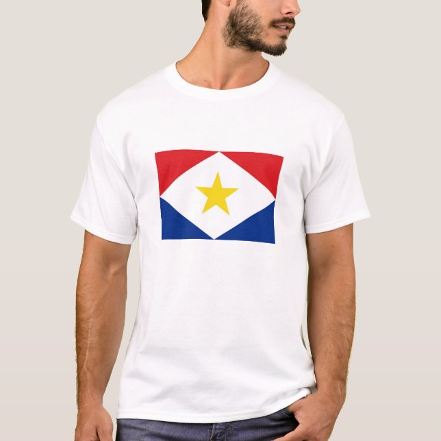T-shirt région néerlandaise de pays de drapeau d'île de (Devant)