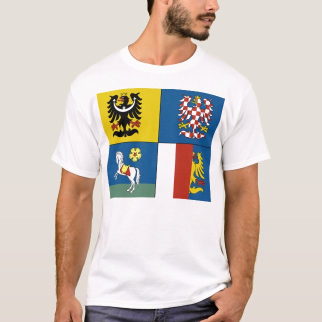 T-shirt Région silésienne de Moravian, tchèque (Devant)