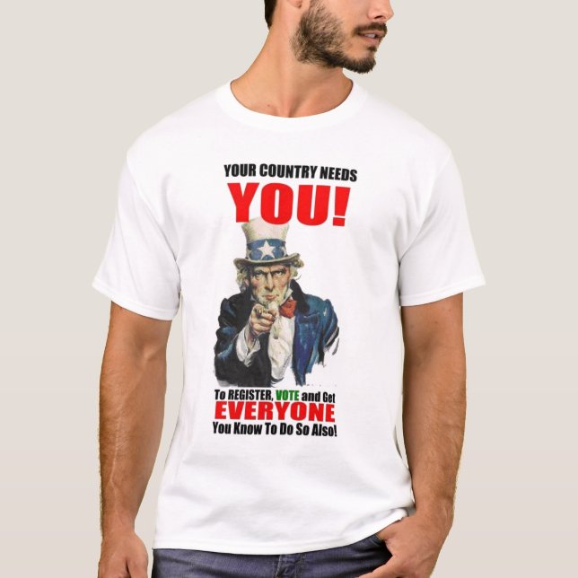 T-shirt Registre au vote, 2008 (Devant)