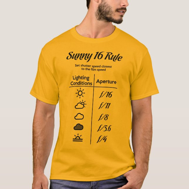 T-shirt Règle 16 ensoleillée (Devant)