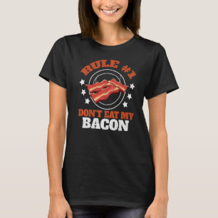 T-shirt Règle 1 Ne mangez pas Mon Bacon Barbecue Griller P