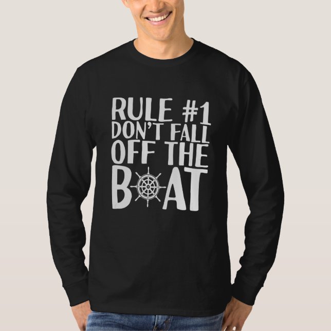 T-shirt Règle 1 Ne tombez pas du bateau (Devant)