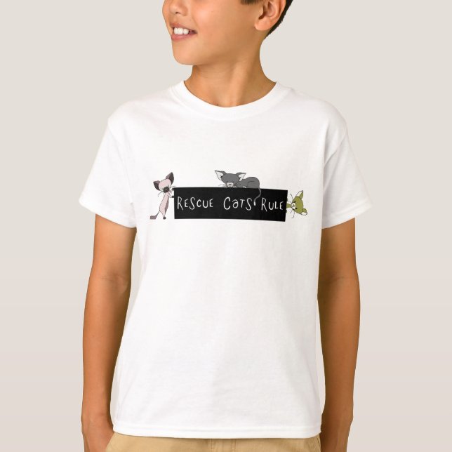 T-shirt Règle de chats de délivrance ! (Devant)