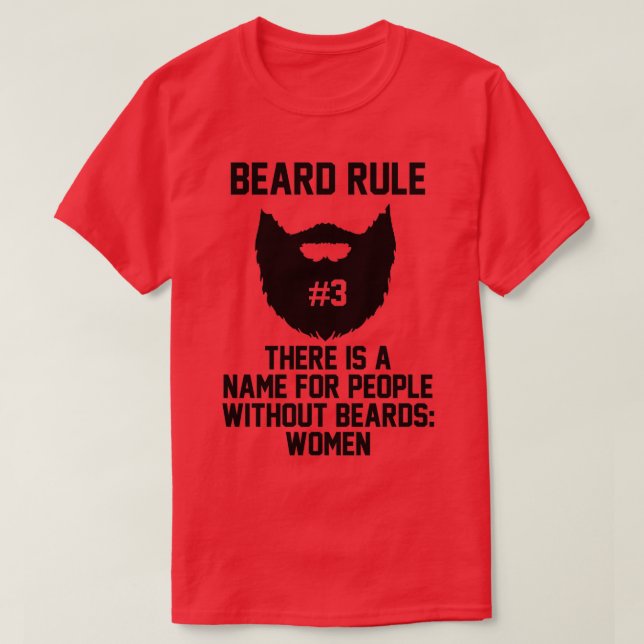 T-shirt Règle de la barbe 3 Therex27s Un nom pour les pers (Design devant)