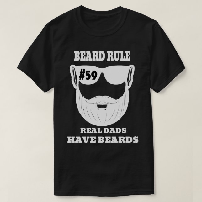 T-shirt Règle de la barbe 59 Les vrais papas ont des hards (Design devant)