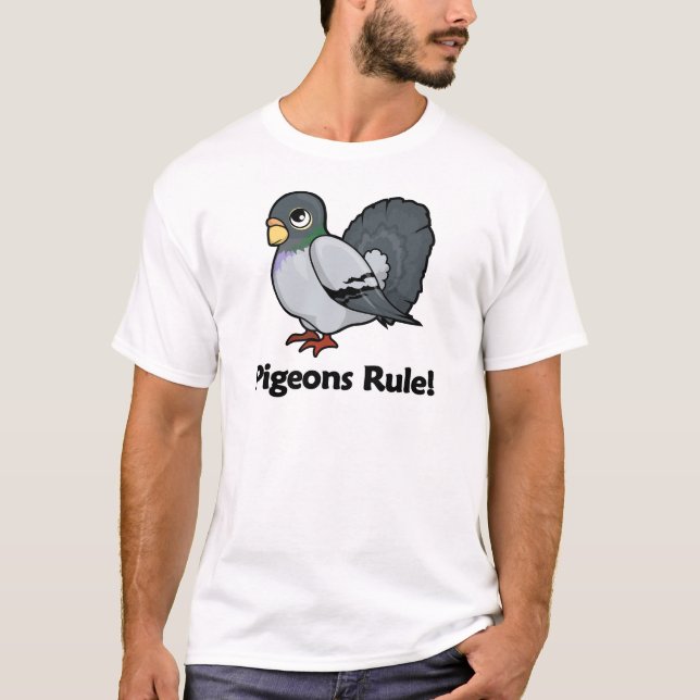 T-shirt Règle de pigeons ! (Devant)