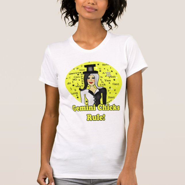 T-shirt Règle de poussins de Gémeaux (Devant)