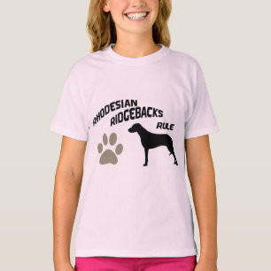 T-shirt Règle de Rhodesian Ridgebacks