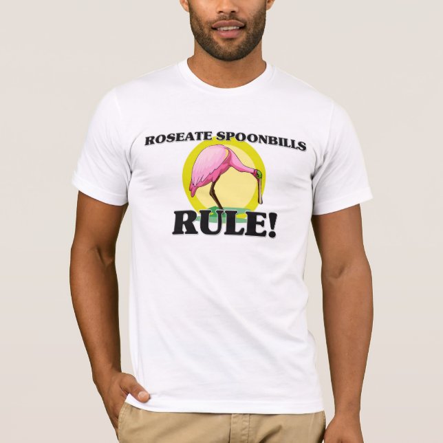 T-shirt Règle de SPATULES ROSES ! (Devant)