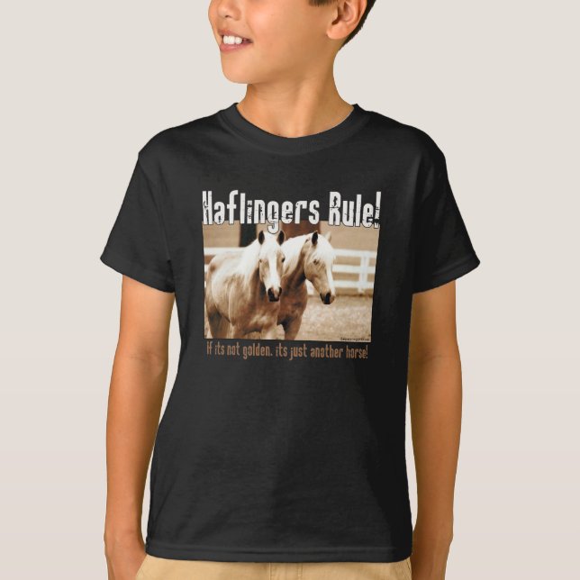 T-shirt Règle des haflingers (Devant)