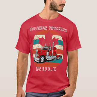 T-shirt règle rétro-vintage canadien des camionneurs