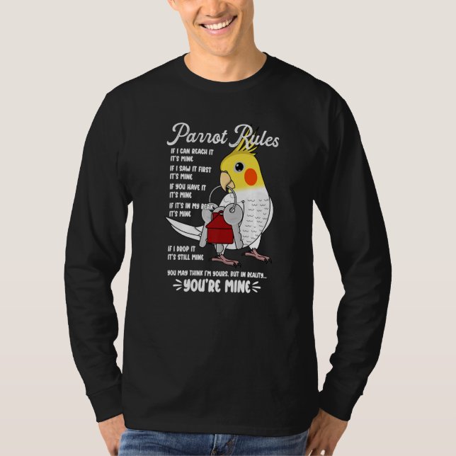 T-shirt Règlement de la maison de perroquets C'est le mien (Devant)