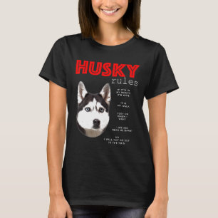 T-shirt Règles amusantes pour le propriétaire d'un Husky S