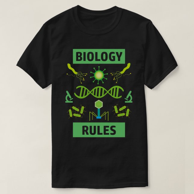 T-shirt Règles de biologie Conception de la science Cool (Design devant)