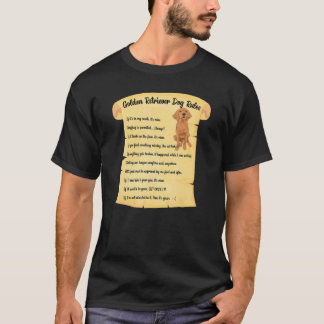 T-shirt Règles de chien Retriever doré Goldie Propriétaire