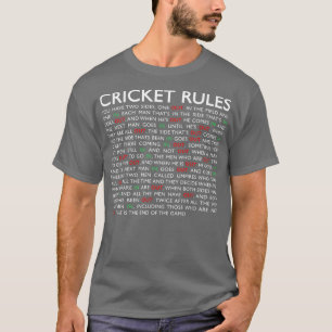 T-shirt Règles de cricket