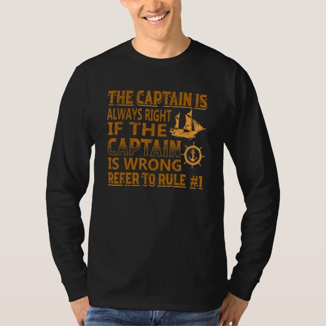 T-shirt Règles de croisière du bateau capitaine (Devant)