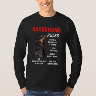T-shirt Règles de Dachshund Amusants Chien Propriétaire An