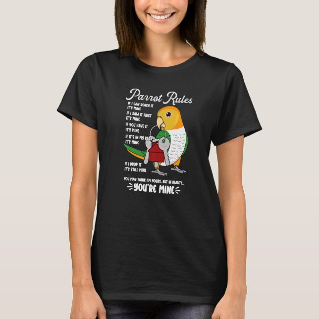 T-shirt Règles de la maison des perroquets C'est à moi Cai (Devant)