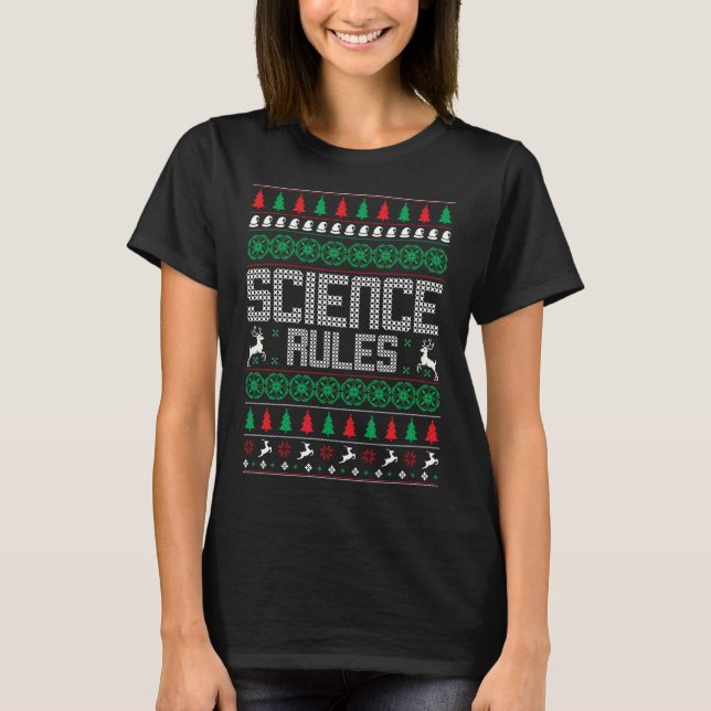 T-shirt Règles de la science laid Noël drôle Sweater (Devant)