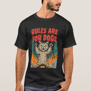 T-shirt Règles de l'amateur de chat drôle sont pour les ch