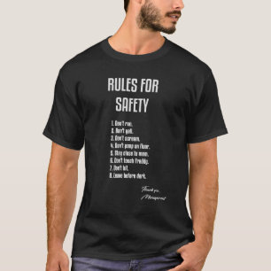 T-shirt Règles de sécurité des jeux FNAF
