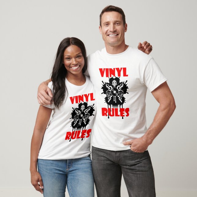 T-shirt Règles de vinyle (Unisexe)