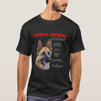 T-shirt Règles Drôle Pour Le Propriétaire D'Un Berger Alle