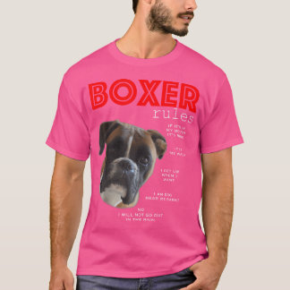 T-shirt Règles Drôle Pour Le Propriétaire D'Un Boxer