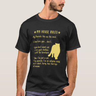T-shirt RÈGLES DU CHAT PERSAN Amateurs de chats persans dr
