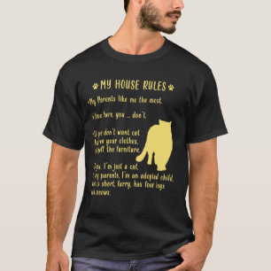 T-shirt RÈGLES DU CHAT PERSAN Amateurs de chats persans dr