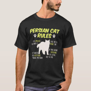 T-shirt RÈGLES DU CHAT PERSAN Amateurs de chats persans dr