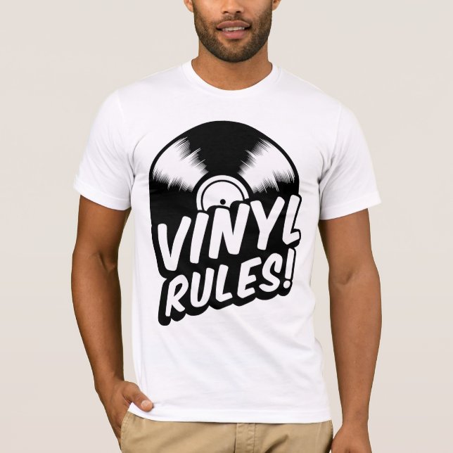 T-shirt règles du vinyle (Devant)