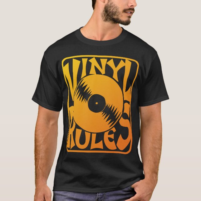 T-shirt Règles jaunes de vinyle, ok ? (Devant)