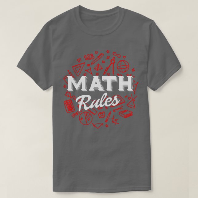 T-shirt Règles mathématiques (Design devant)