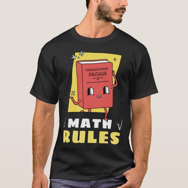 T-shirt règles mathématiques einstein  (Devant)