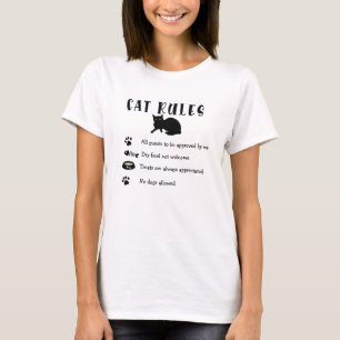 T-shirt Règles pour chats pour femmes Graphique Imprimer 1
