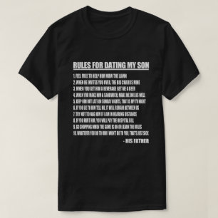 T-shirt Règles pour dater mon fils