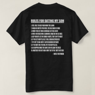 T-shirt Règles pour dater mon fils