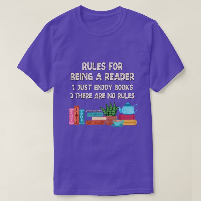 T-shirt Règles pour être un lecteur (Design devant)